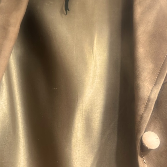 Women’s vintage suede jacket tan lined - Picture 9 of 9